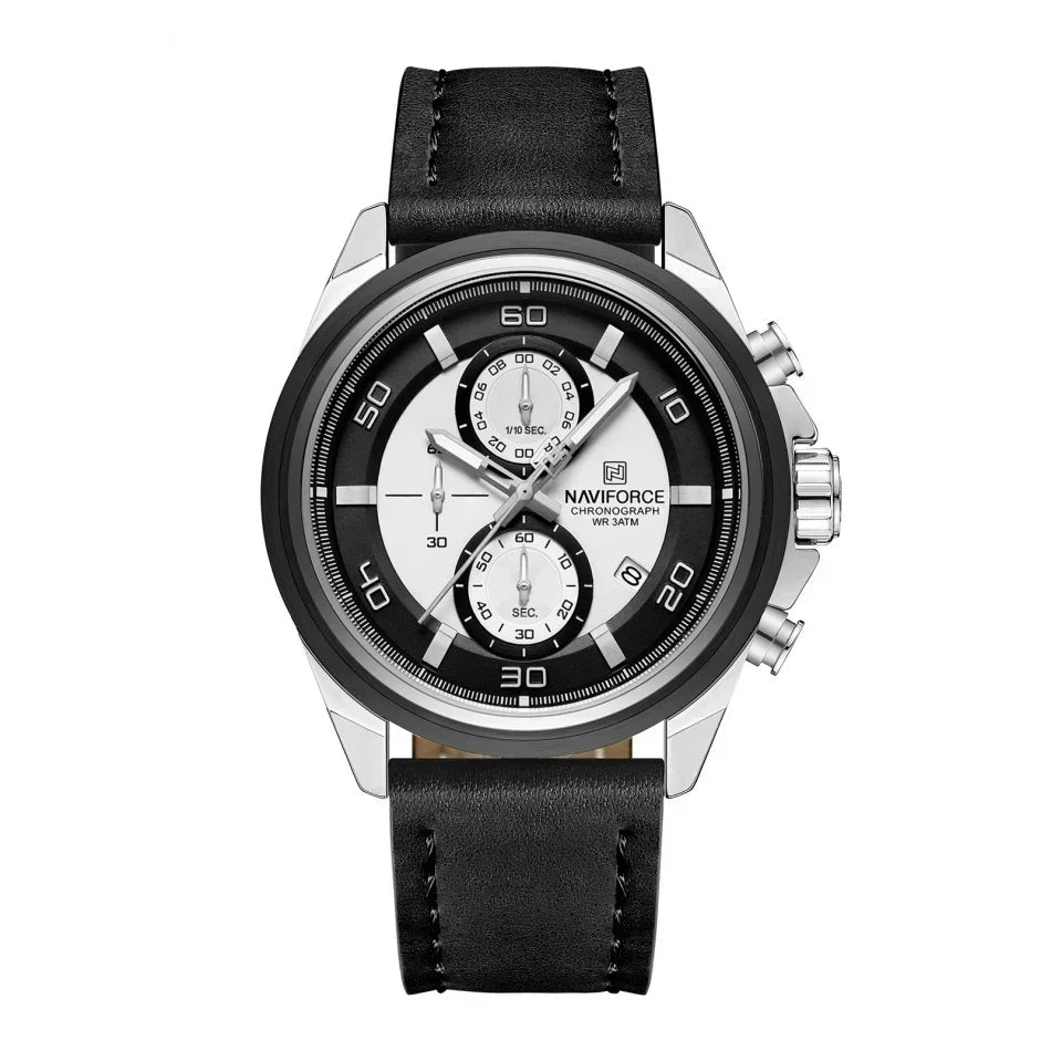 Relógio Naviforce Couro Legítimo NF8075