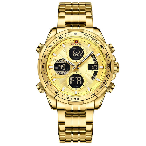 Relógio Naviforce Militar Esportivo Vanguard Gold NF9197