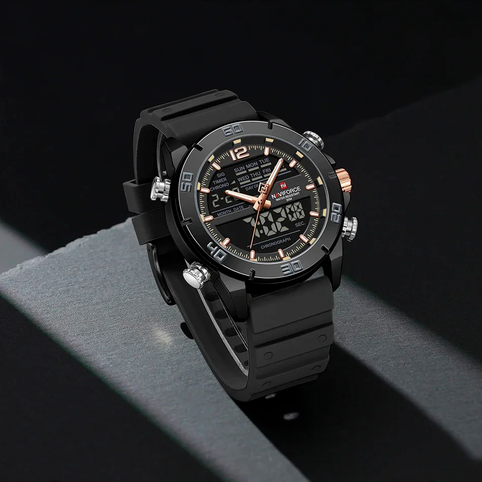 Relógio Naviforce Esportivo Titan Black NF9253T